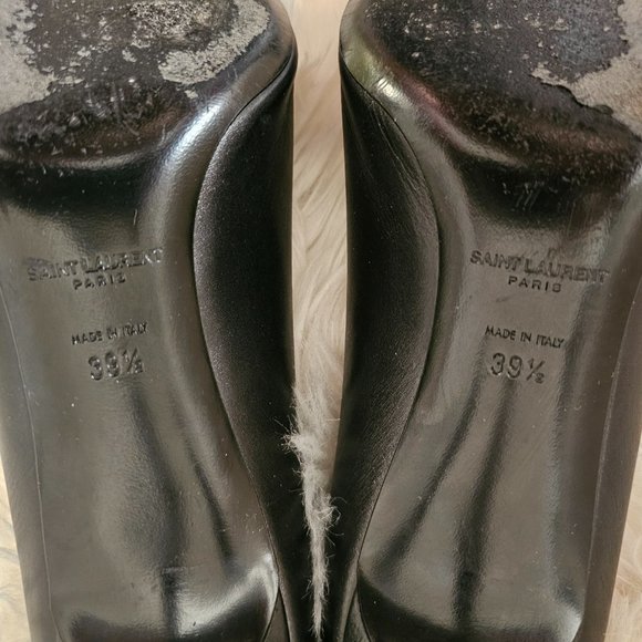 YSL Saint Laurent Leather Pumps, Black, IT 39.5/US 9.5 - Picture 10 of 11